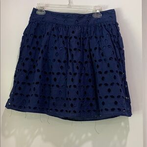 Aqua Blue Bubble Mini Skirt with Smocked Waist